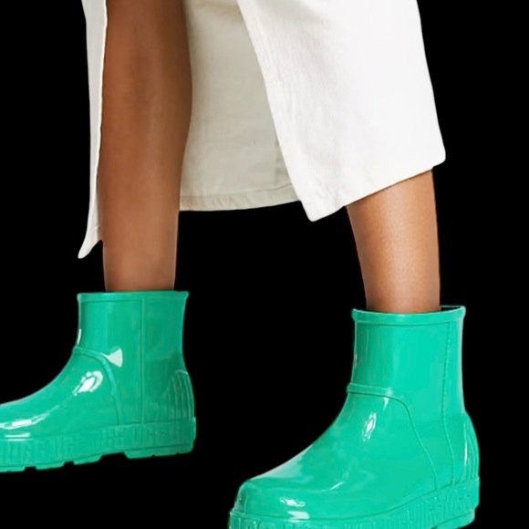 UGG rain boots EMERALD GREEN DRUZLITA BOOTIES - Picture 1 of 5
